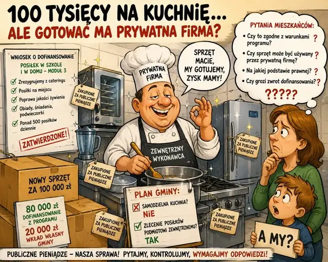 100 tys. zł na szkolną kuchnię w Ińsku, ale obsługiwać ją ma prywatna firma? Mieszkańcy domagają się wyjaśnień