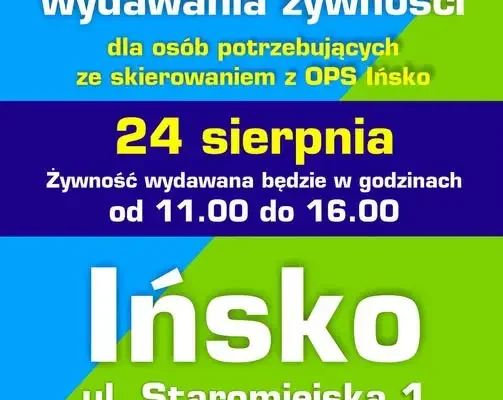 II tura wydawania żywności w Ińsku już jutro – 24 sierpnia