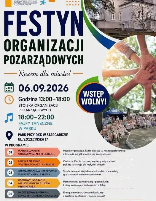 Festyn Organizacji Pozarządowych w Stargardzie – razem dla miasta!