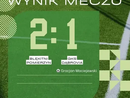Dąbrovia bez punktów w starciu z Błękitnymi Pomierzyn