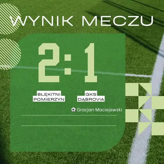 Dąbrovia bez punktów w starciu z Błękitnymi Pomierzyn