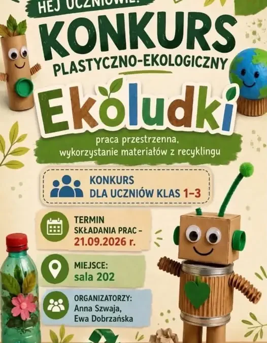 Konkurs plastyczno-ekologiczny „Ekoludki” dla uczniów klas 1–3