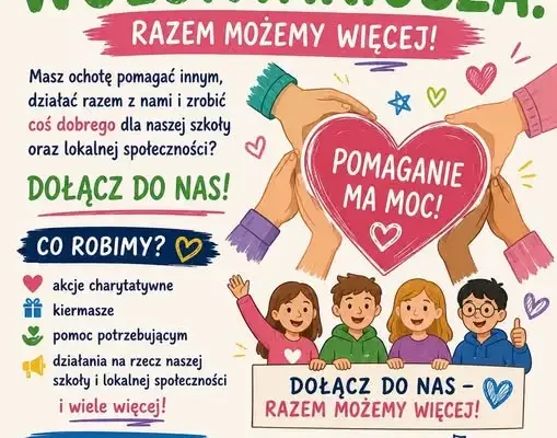 Szkolny Klub Wolontariusza w SP2 zaprasza nowych członków