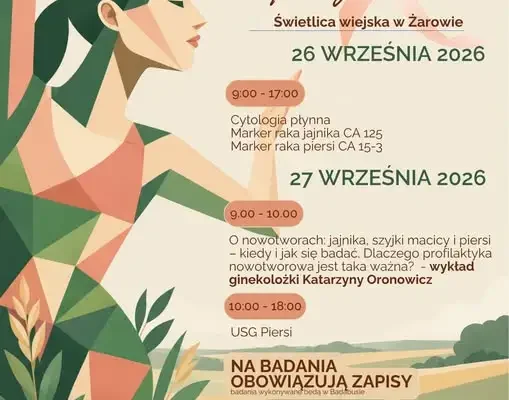 Bezpłatne badania profilaktyczne dla mieszkanek wsi w Żarowie