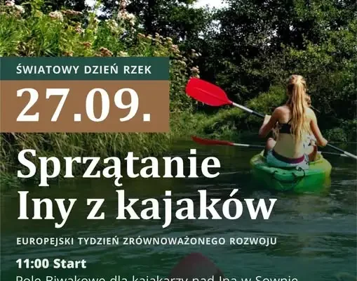 Światowy Dzień Rzek: sprzątanie Iny z kajaków już 27 września