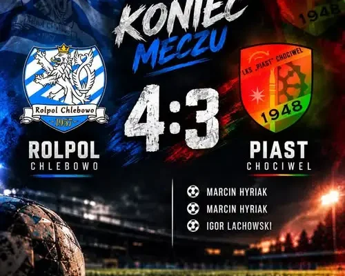 Piast Chociwel przegrywa z Rolpolem Chlebowo 3:4. Debiut Igora Lachowskiego