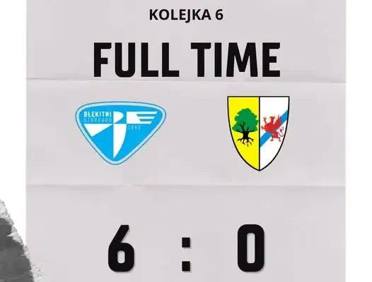 Błękitni II Stargard rozgromili Dąbrovię 6:0, ale mecz przyćmiły kontuzje