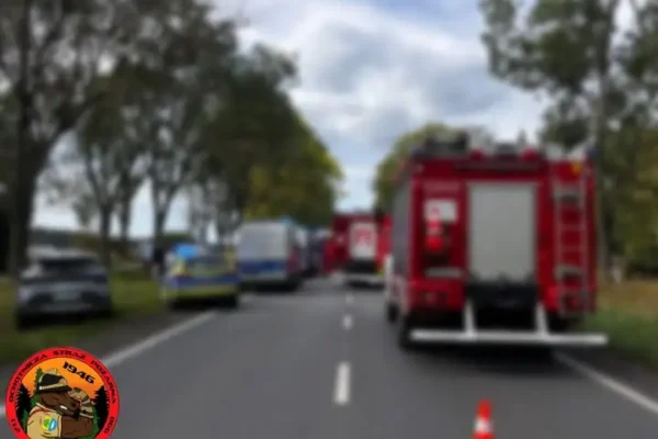 Śmiertelny wypadek w Kobylance. Droga zablokowana, wyznaczono objazdy