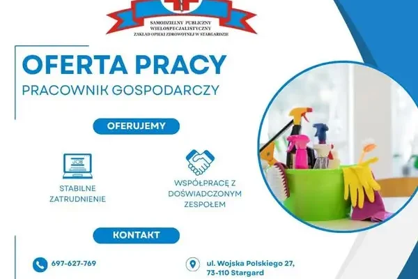 Stargard: SPWZOZ szuka pracowników gospodarczych – 34,10 zł za godzinę