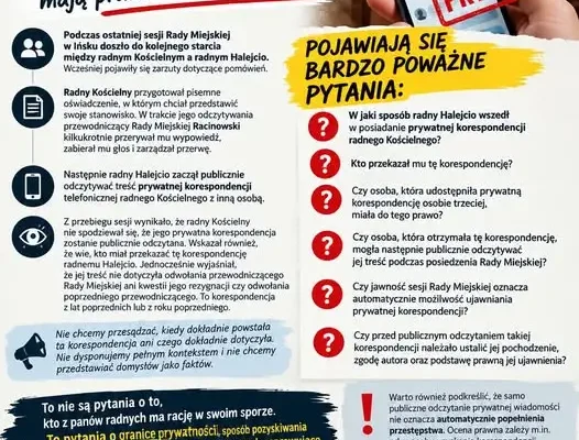 Ińsko: prywatna korespondencja odczytana na sesji Rady Miejskiej. Mieszkańcy pytają o granice prywatności
