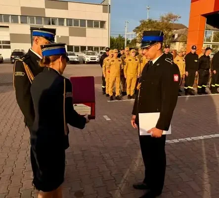 Asp. Łukasz Rodzoch zakończył służbę w stargardzkiej straży pożarnej