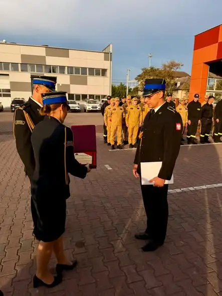 Asp. Łukasz Rodzoch zakończył służbę w stargardzkiej straży pożarnej