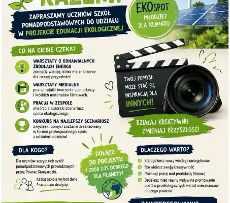 Powiat Stargardzki zaprasza młodzież do projektu „Młodzi dla klimatu”