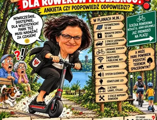 Gmina Ińsko pyta o nawierzchnię, ale mieszkańcy chcą wiedzieć, czy park ma stać się trasą rowerową