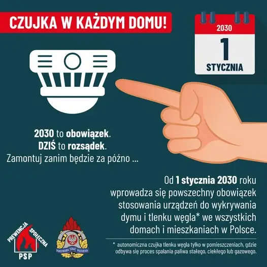 Czujka dymu i tlenku węgla – obowiązek od 2030 roku. Już dziś warto zadbać o bezpieczeństwo