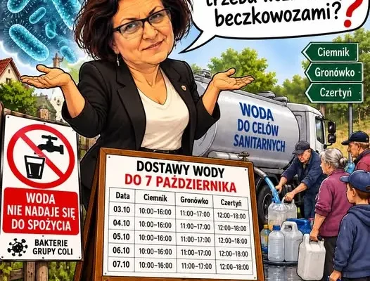 Woda w Ciemniku nadal niezdatna do picia. Gmina Ińsko przedłuża zastępcze dostawy