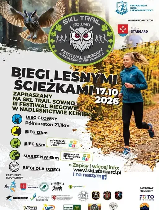 III Festiwal Biegowy SKL TRAIL Sowno – 17 października 2026