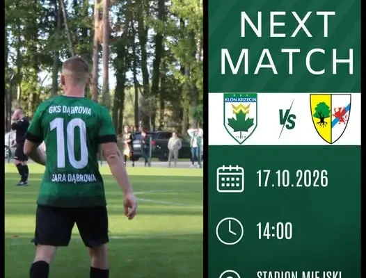 Klon Krzęcin kontra GKS Dąbrovia Stara Dąbrowa – zapowiedź 10. kolejki