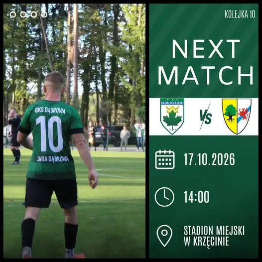 Klon Krzęcin kontra GKS Dąbrovia Stara Dąbrowa – zapowiedź 10. kolejki