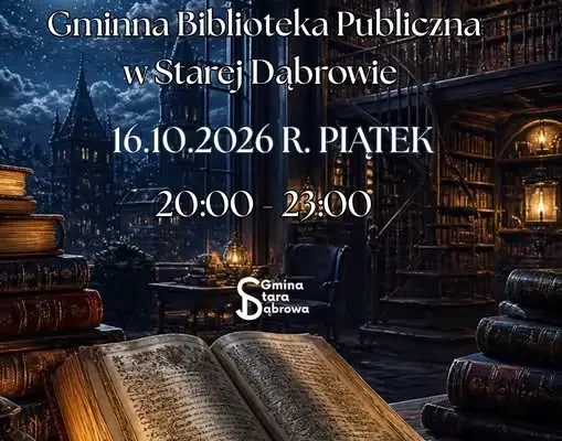 Noc Bibliotek w Starej Dąbrowie – zaproszenie na piątkowy wieczór