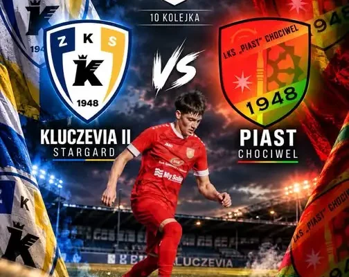 Kluczevia II Stargard zmierzy się z Piastem Chociwel w 10. kolejce klasy okręgowej