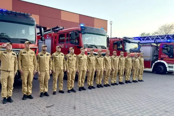 Stargardzcy strażacy oddali hołd kolegom poległym w pożarze hali w Nisku
