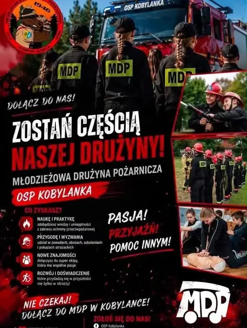 Zbiórka Młodzieżowej Drużyny Pożarniczej w Kobylance – 24 października
