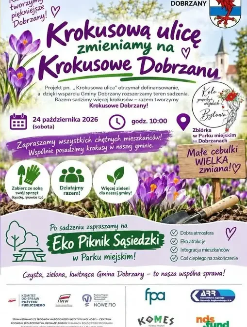 Dobrzany zapraszają na wspólne sadzenie krokusów – 24 października