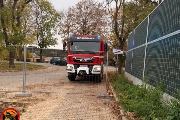 Zwierzę uwięzione w studni w Kobylance – interwencja OSP