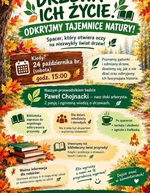Spacer „Drzewa – ich życie” w Ińsku. Poznaj tajemnice natury z arborystą