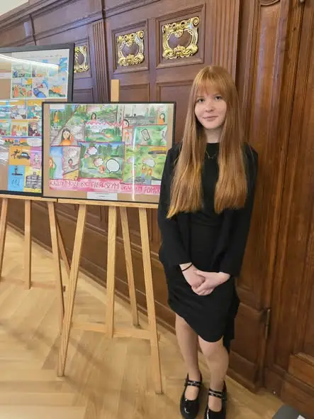 Natalia Kaczorowska z Dolic zdobyła III miejsce w wojewódzkim konkursie na komiks