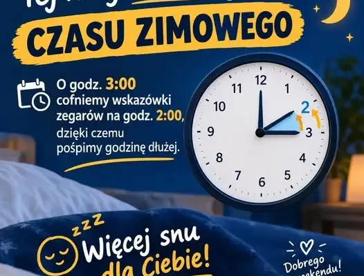 Nocna zmiana czasu: tej nocy cofamy zegary o godzinę