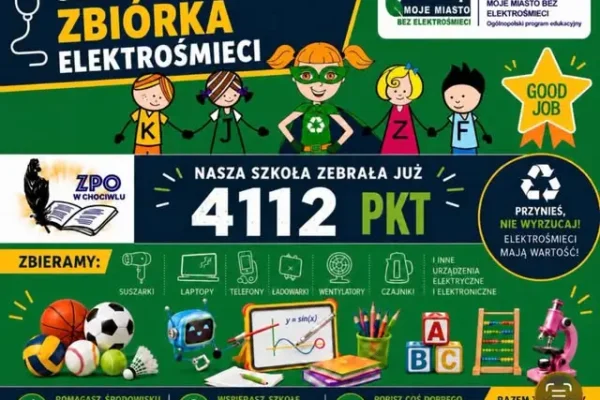 Chociwel: zbiórka elektrośmieci z rekordowym wynikiem 4112 punktów