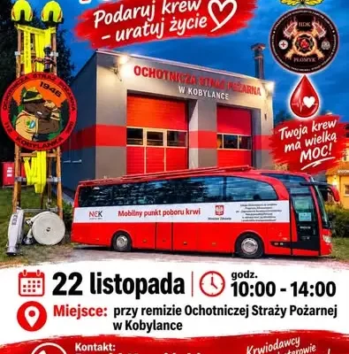 OSP Kobylanka łączy zbiórkę krwi z pomocą dla małych pacjentów onkologii