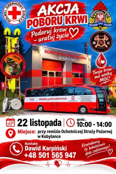 OSP Kobylanka łączy zbiórkę krwi z pomocą dla małych pacjentów onkologii